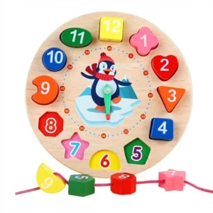 horloge éducatif en bois Montessori pour bébé et enfant