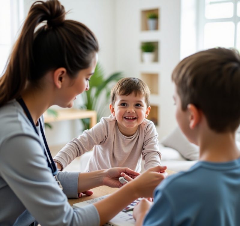 Thérapie ABA pour enfant autiste avec thérapeute certifié