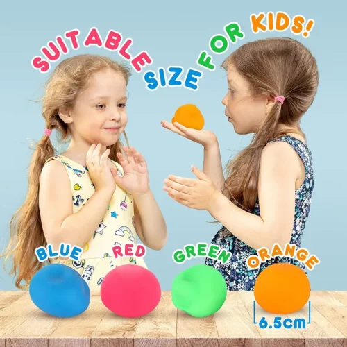 Balle sensorielle anti-stress multicolore pour enfants 6 ans et plus