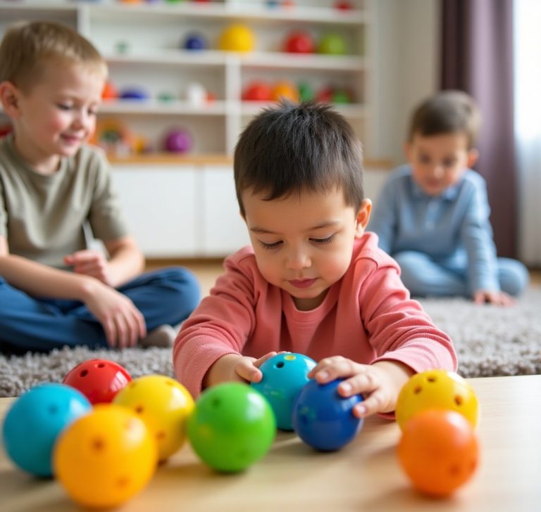 Enfant utilisant un objet anti-stress silencieux en classe — collection LeoBelo