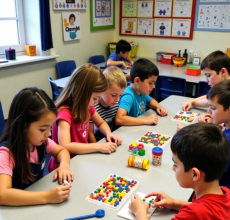 des enfants dans une classe ULIS