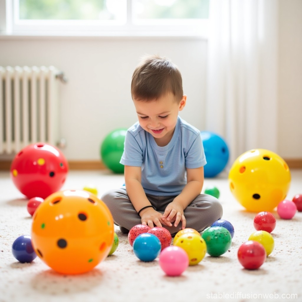 Balles sensorielles colorées à textures variées pour l'éveil tactile de l'enfant
