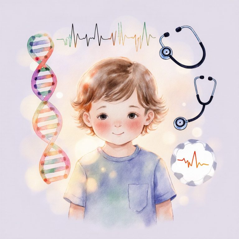 Illustration colorée montrant une fille et un garçon avec les chiffres 5-4-3-2-1 et des symboles sensoriels.