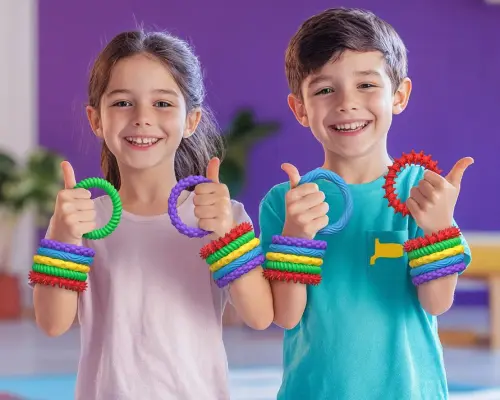 Pistolet à bulle en Silicone, jouet sensoriel, autisme, besoins