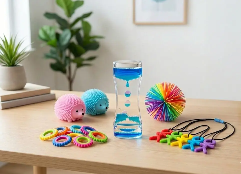 Collection de fidget toys LeoBelo pour enfants TDAH et autisme — silencieux et discrets, pensés pour l'école