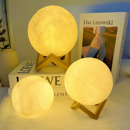 Veilleuse Lune pour enfant LED 3D Lumière Douce | Leobelo – Image 5