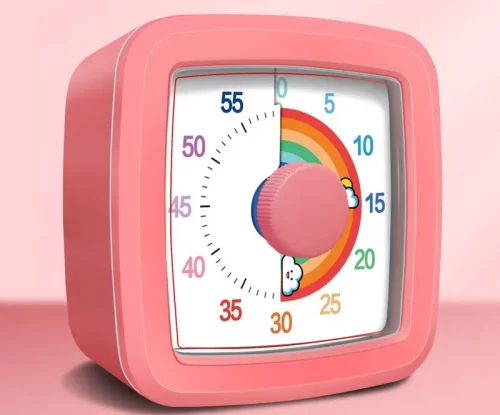 Boutons de réglage minuteur visuel enfant avec mode silencieux et alarme