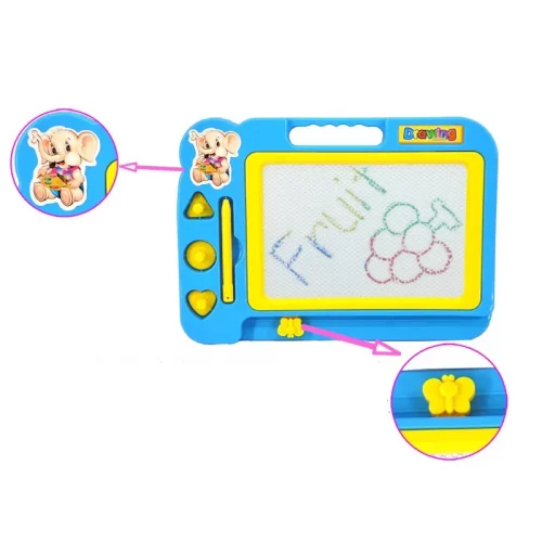 Ardoise Magique 30x20cm - Planche Dessin Magnétique Enfant 2-8 ans - 3 Formes Géométriques + Stylet - Jouet Educatif Portable – Image 5