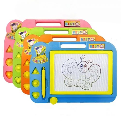 Ardoise Magique 30x20cm - Planche Dessin Magnétique Enfant 2-8 ans - 3 Formes Géométriques + Stylet - Jouet Educatif Portable