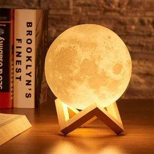 Veilleuse Lune pour enfant LED 3D Lumière Douce | Leobelo