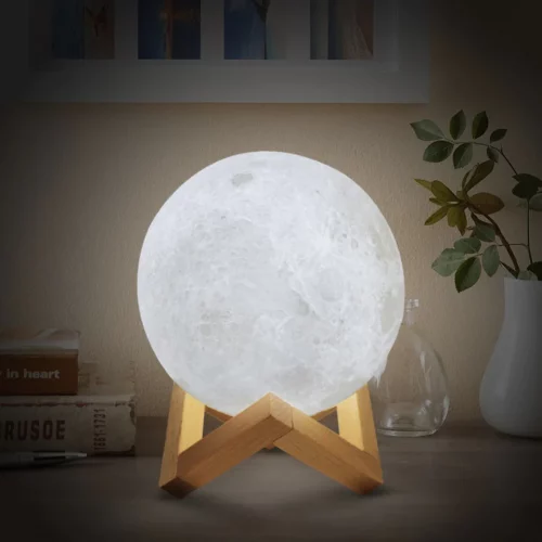 Veilleuse Lune pour enfant LED 3D Lumière Douce | Leobelo – Image 3