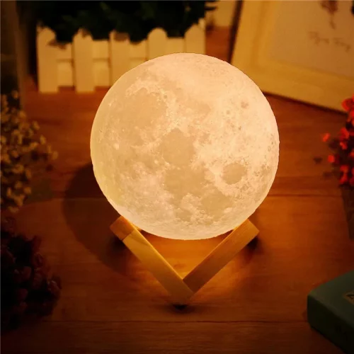 Veilleuse Lune pour enfant LED 3D Lumière Douce | Leobelo – Image 2