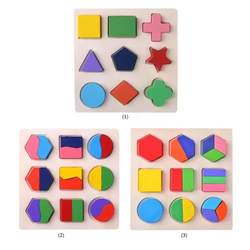 Puzzle Montessori Enfant 2-6 ans - Formes Bois - LeoBelo – Image 3