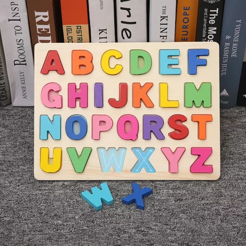 Puzzle Lettres Alphabet Montessori Bois 1-3 ans - LeoBelo – Image 2