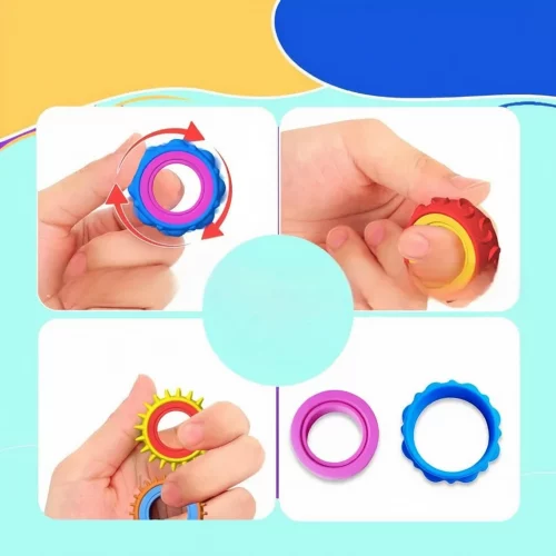 Anneaux Rotatifs Sensoriels Silencieux (Pack 6) - Fidget TDAH Autisme – Image 4