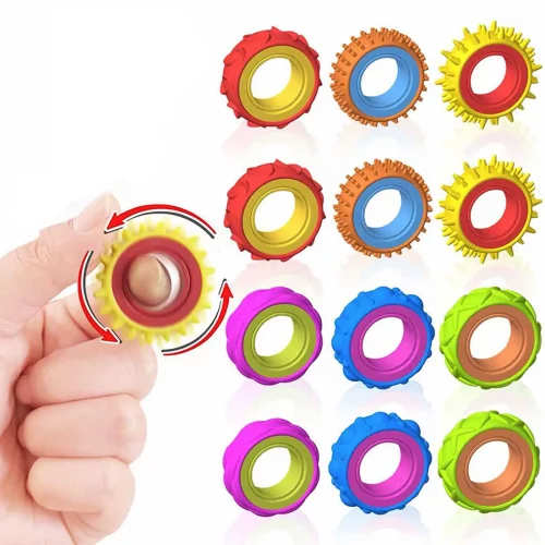 Anneaux Rotatifs Sensoriels Silencieux (Pack 6) - Fidget TDAH Autisme – Image 2