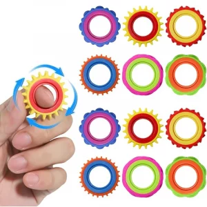Lot de 6 anneaux rotatifs fidget sensoriels silencieux colorés pour enfants et adultes TDAH autisme