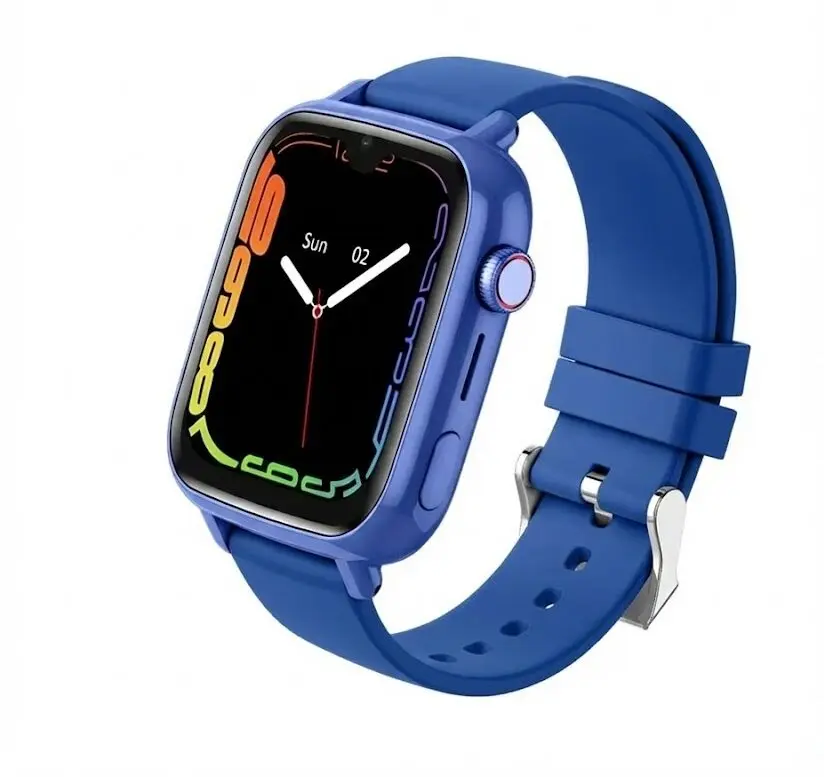 Montre GPS 4G enfant bleue écran tactile couleur bleu design ergonomique