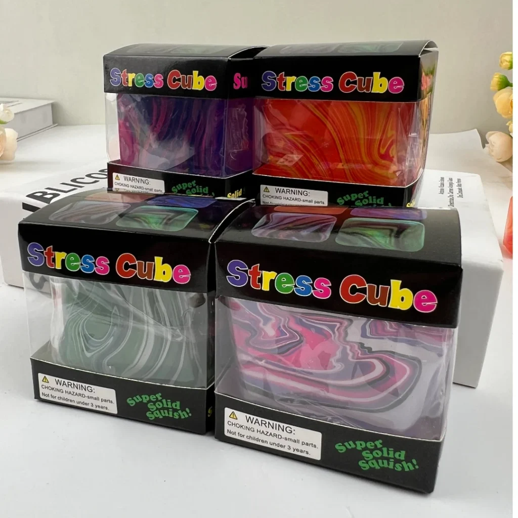 Cube sensoriel gel à rebond lent – Fidget tactile pour TDAH et Autisme – Image 2