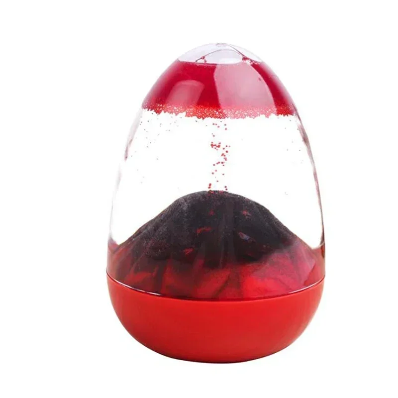 Effet visuel apaisant du timer liquide sensoriel — huile rouge sur fond blanc