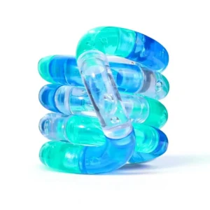 Fidget tangle TPR bleu clair segments articulés manipulation doigts anxiété TDAH adulte – LeoBelo