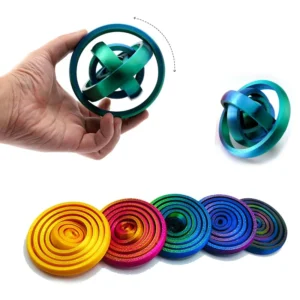 Fidget gyroscope boule rotative 3D en main taille réelle 6 coloris anti-stress TDAH adulte – LeoBelo