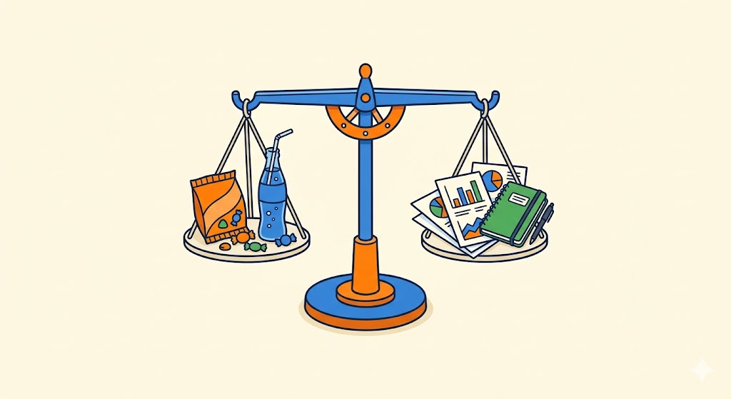 Balance opposant des idées reçues sur l'alimentation et le TDAH à des données scientifiques
