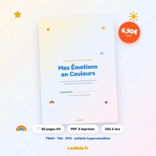 Carnet Mes Émotions en Couleurs — gestion des émotions à imprimer pour enfant