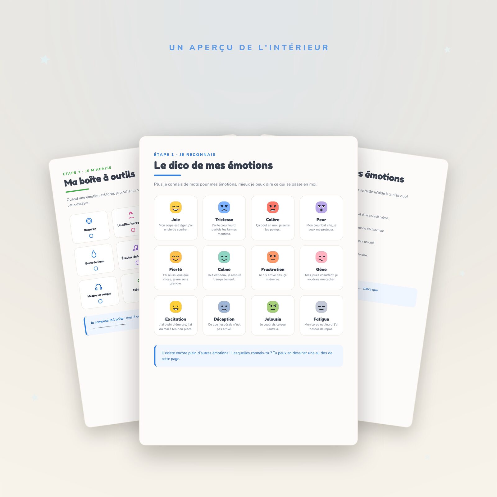 Carnet des émotions à imprimer – TDAH, TSA, DYS | LeoBelo – Image 3