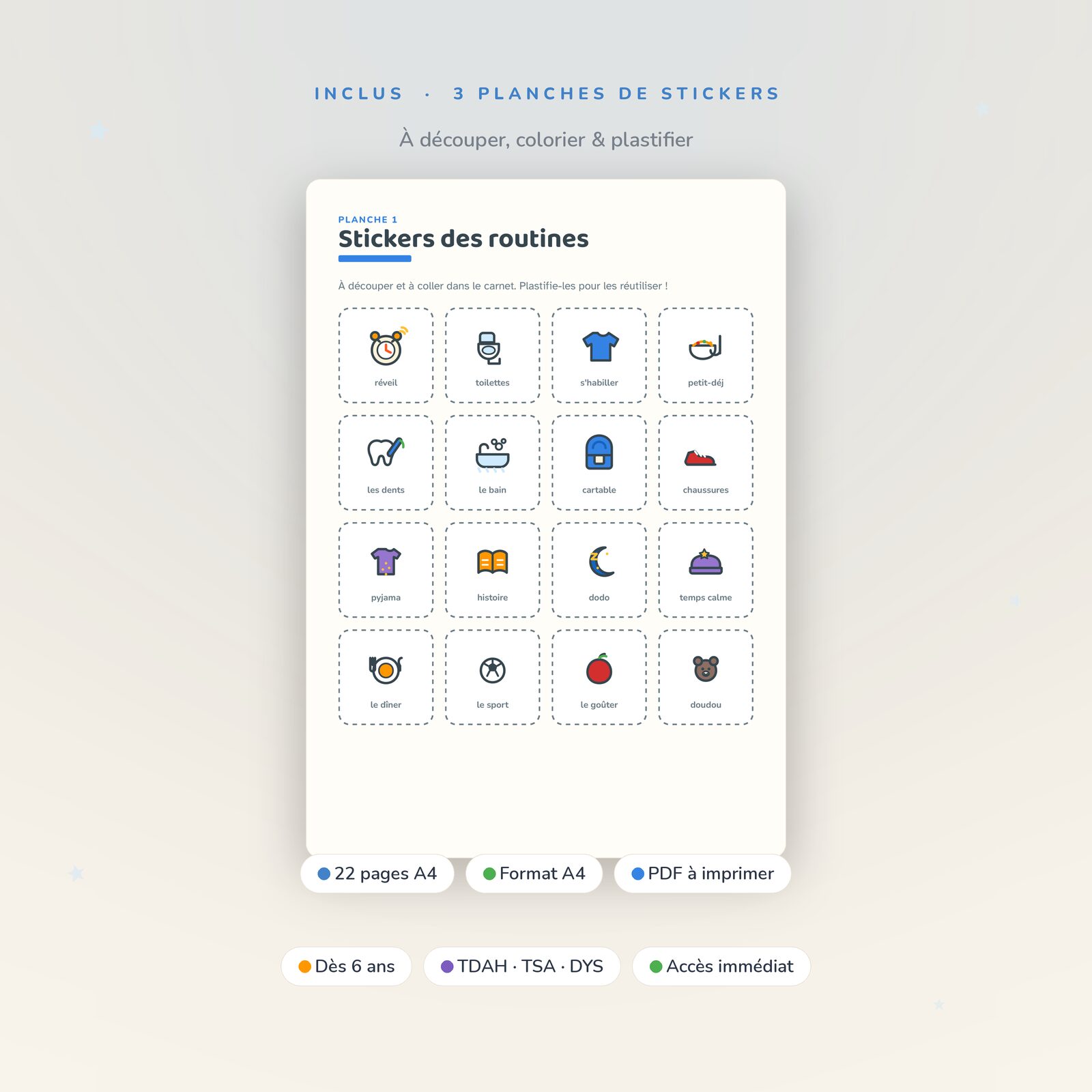 Carnet de Routines TDAH à Imprimer — Mes Journées en Couleurs – Image 2