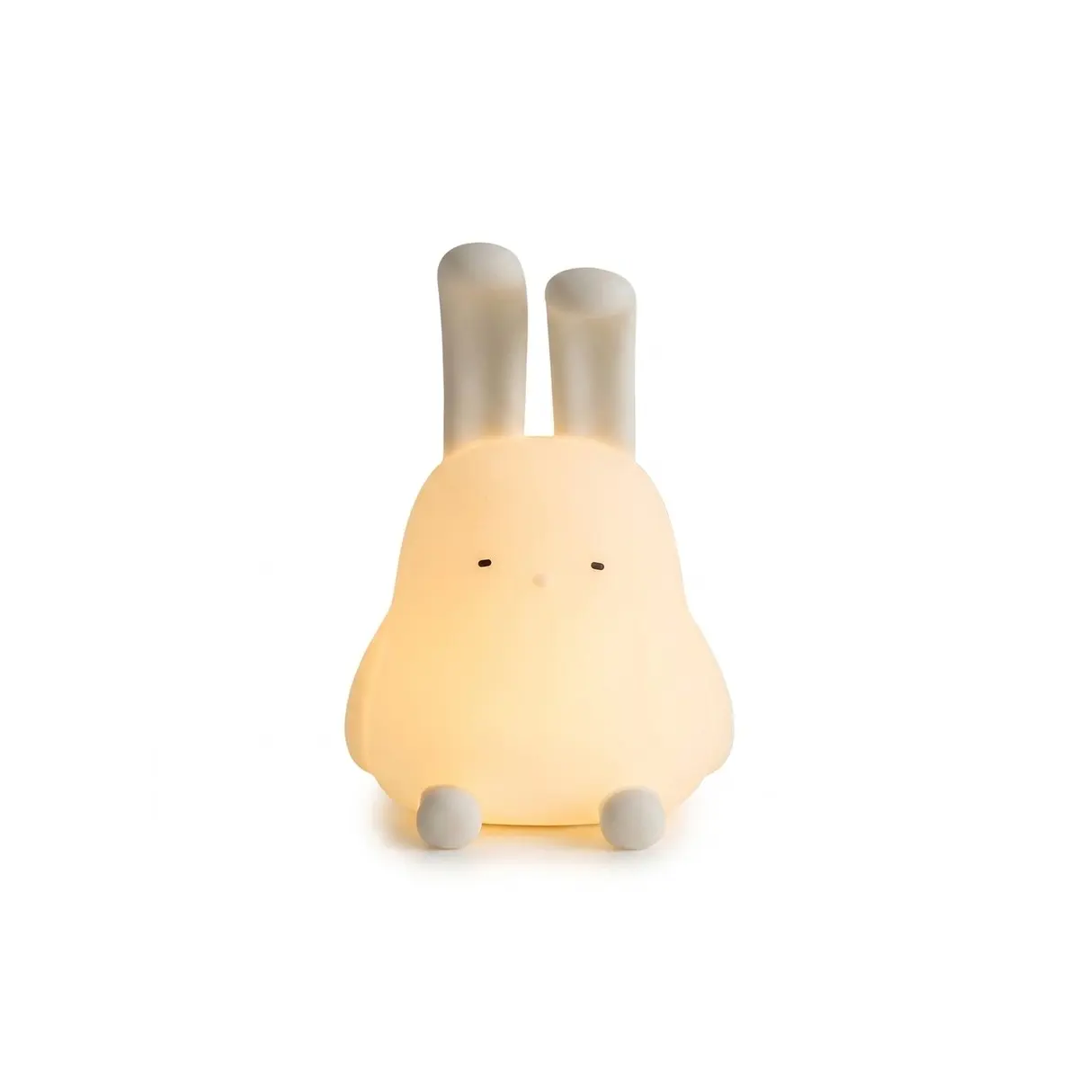 Veilleuse lapin en silicone souple allumée