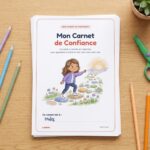 Couverture de Mon Carnet de Confiance, imprimée, sur une pile de feuilles